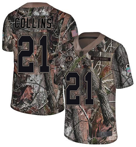 Redskins #21 Landon Collins Camo Youth Stitched Football Limited Rush Realtree Jersey