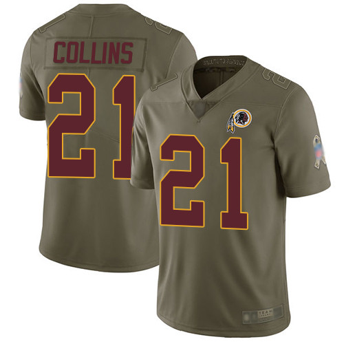 Redskins #21 Landon Collins Olive Youth Stitched Football Limited 2017 Salute to Service Jersey