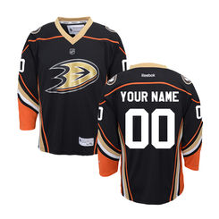 Reebok Anaheim Ducks NHL Youth Custom Replica Jersey - Black
