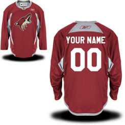 Reebok Arizona Coyotes Men's Practice Team Custom Jersey - Burgundy
