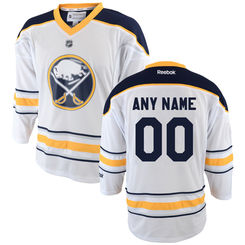 Reebok Buffalo Sabres Youth Replica Away Custom Jersey - White