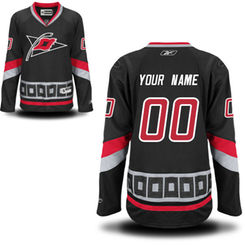Reebok Carolina Hurricanes Women's Premier Alternate Custom Jersey - Black