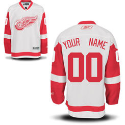 Reebok Detroit Red Wings Men's Premier Away Custom Jersey - White