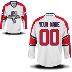 Reebok Florida Panthers Men's Premier Away Custom Jersey - White