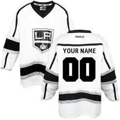 Reebok Los Angeles Kings Youth Replica Away Custom Jersey - White