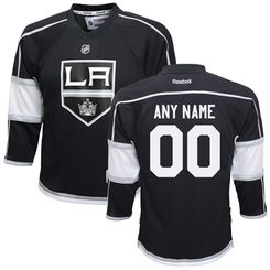 Reebok Los Angeles Kings Youth Replica Home Custom Jersey - Black