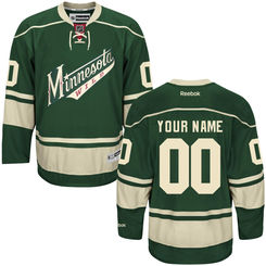 Reebok Minnesota Wild Men's Premier Alternate Custom Jersey - Green