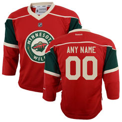 Reebok Minnesota Wild Preschool Replica Home Custom Jersey - Red
