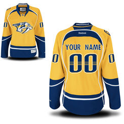 Reebok Nashville Predators Women's Premier Home Custom Jersey - Gold