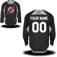 Reebok New Jersey Devils Men's Practice Alternate Custom Jersey - Black