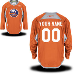 Reebok New York Islanders Men's Practice Alternate Custom Jersey - Orange