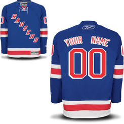 Reebok New York Rangers Men's Premier Home Custom Jersey - Royal Blue