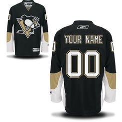 Reebok Pittsburgh Penguins Men's Premier Home Custom Jersey - Black