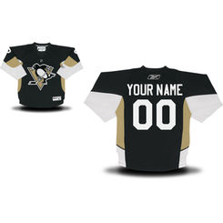 Reebok Pittsburgh Penguins Toddler Replica Home Custom Jersey - Black