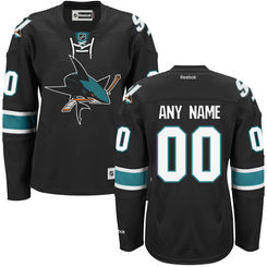 Reebok San Jose Sharks Women's Premier Alternate Custom Jersey - Black