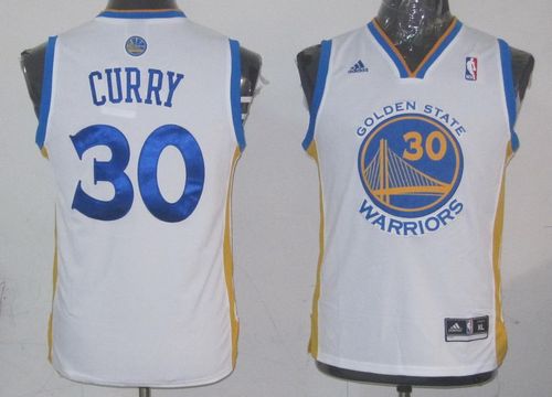 Revolution 30 Warriors #30 Stephen Curry White Stitched Youth NBA Jersey Revolution 30 Warriors #30 Stephen Curry White Stitched Youth NBA Jersey