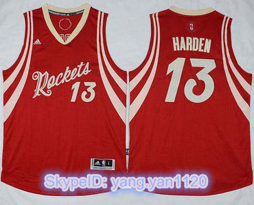Rockets #13 James Harden Red 2015-2016 Christmas Day Stitched NBA Jersey