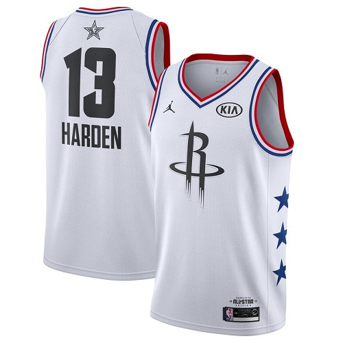 Rockets #13 James Harden White Women's Basketball Jordan Swingman 2019 All-Star Game Jersey