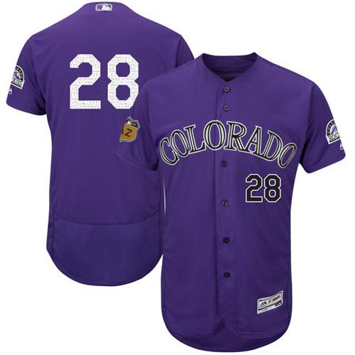 Rockies #28 Nolan Arenado Purple 2017 Spring Training Authentic FlexBase Stitched MLB Jersey Rockies #28 Nolan Arenado Purple 2017 Spring Training Authentic FlexBase Stitched MLB Jersey