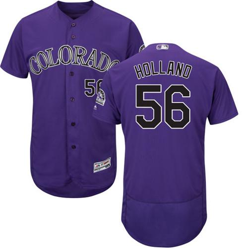 Rockies #56 Greg Holland Purple Flexbase Authentic Collection Stitched MLB Jersey Rockies #56 Greg Holland Purple Flexbase Authentic Collection Stitched MLB Jersey