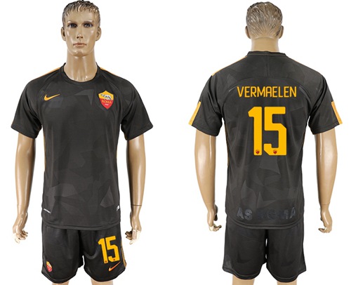 Roma #15 Vermaelen Sec Away Soccer Club Jersey