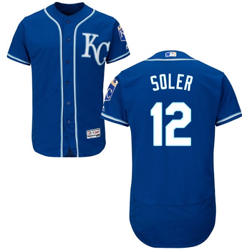 Royals #12 Jorge Soler Royal Blue Flexbase Authentic Collection Stitched MLB Jersey Royals #12 Jorge Soler Royal Blue Flexbase Authentic Collection Stitched MLB Jersey