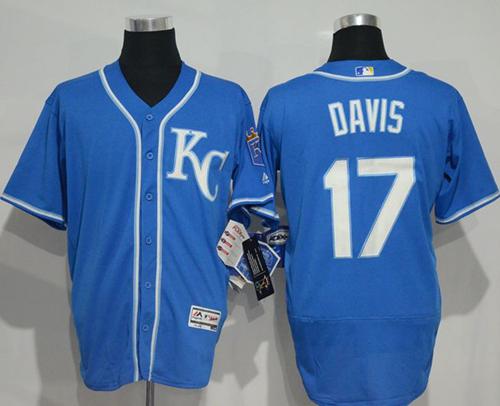 Royals #17 Wade Davis Royal Blue Flexbase Authentic Collection Stitched MLB Jersey Royals #17 Wade Davis Royal Blue Flexbase Authentic Collection Stitched MLB Jersey