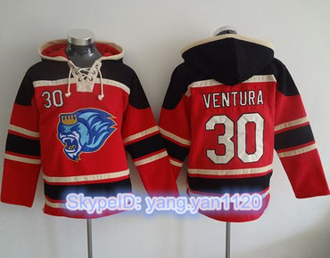 Royals #30 Yordano Ventura Red Sawyer Hooded Sweatshirt MLB Hoodie