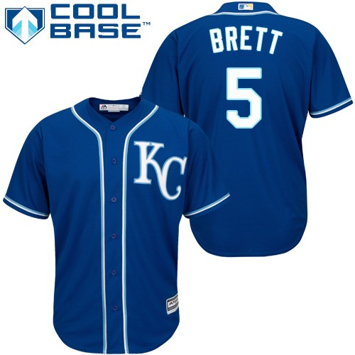Royals #5 George Brett Royal Blue Cool Base Stitched Youth MLB Jersey Royals #5 George Brett Royal Blue Cool Base Stitched Youth MLB Jersey