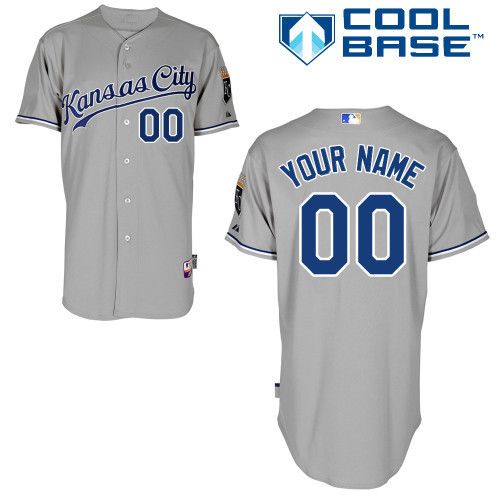 Royals Grey Customized Men Cool Base Jersey