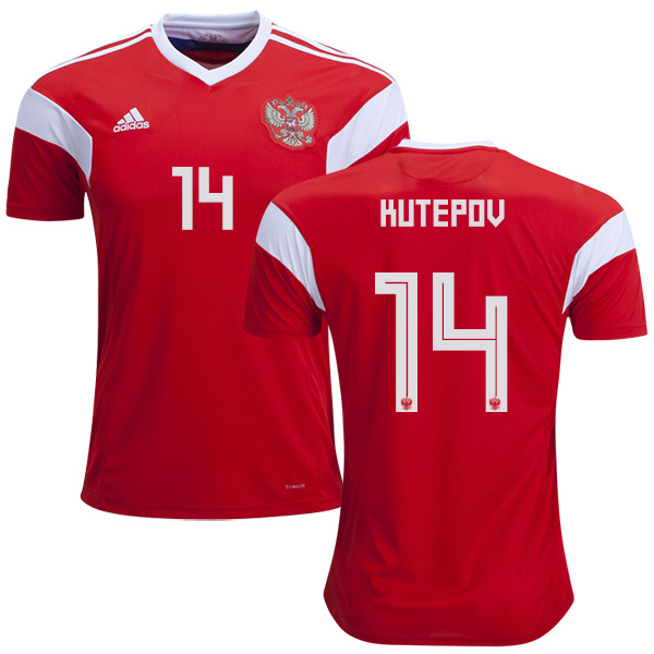 Russia #14 Kutepov Home Soccer Country Jersey Russia #14 Kutepov Home Soccer Country Jersey