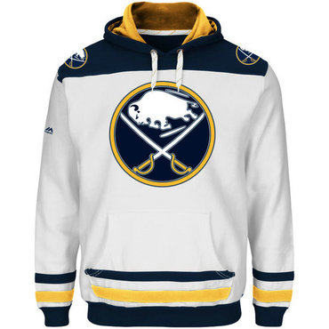 Sabres White Men's Customized All Stitched Sweatshirt Sabres White Men's Customized All Stitched Sweatshirt