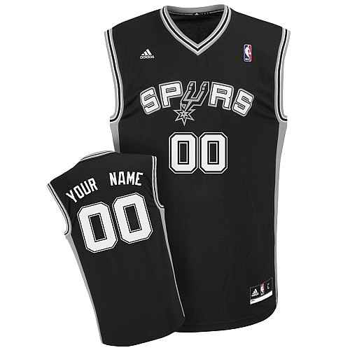 San Antonio Spurs Custom Black Adidas Road Jersey