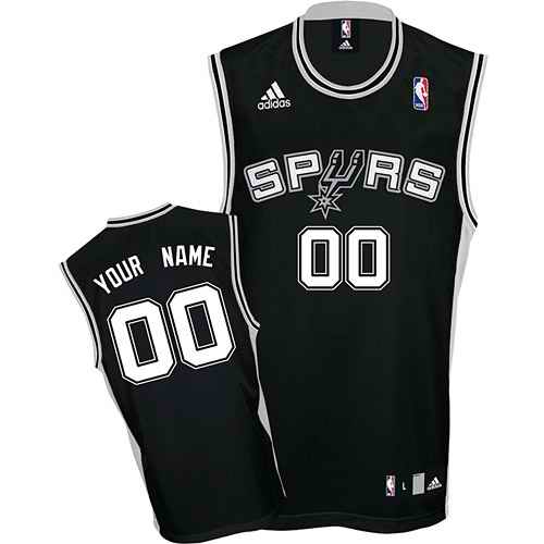 San Antonio Spurs Youth Custom Black Round Neck Jersey