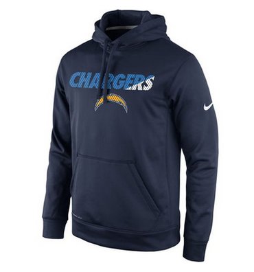 San Diego Chargers Nike Kick Off Staff Performance Pullover Hoodie Navy