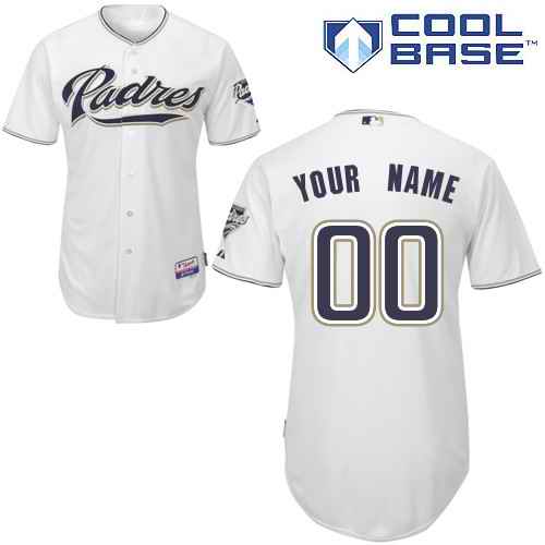 San Diego Padres White Man Custom Jerseys