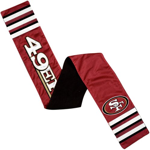 San Francisco 49ers Red Metallic Thread Game Scarf -13
