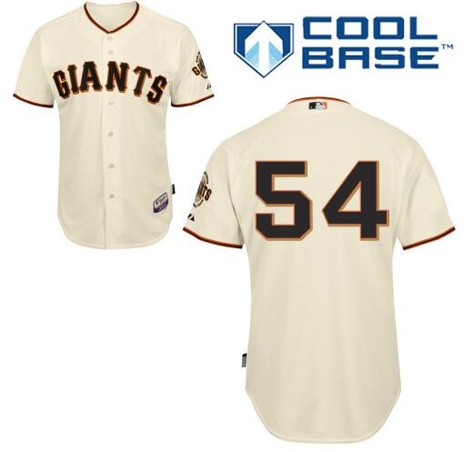 San Francisco Giants 54 Gream Cool Base MLB Baseball Jersey