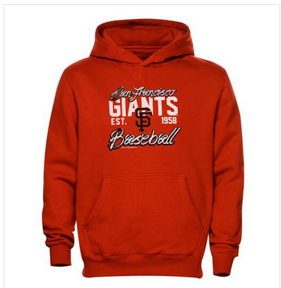 San Francisco Giants Script Baseball Pullover Orange MLB Hoodie