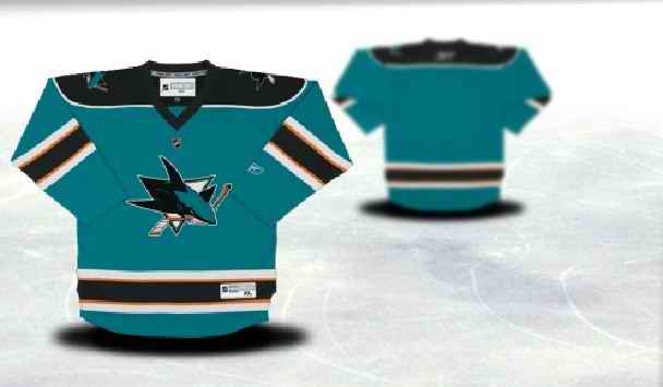San Jose Sharks Youth Customized Blue Jersey