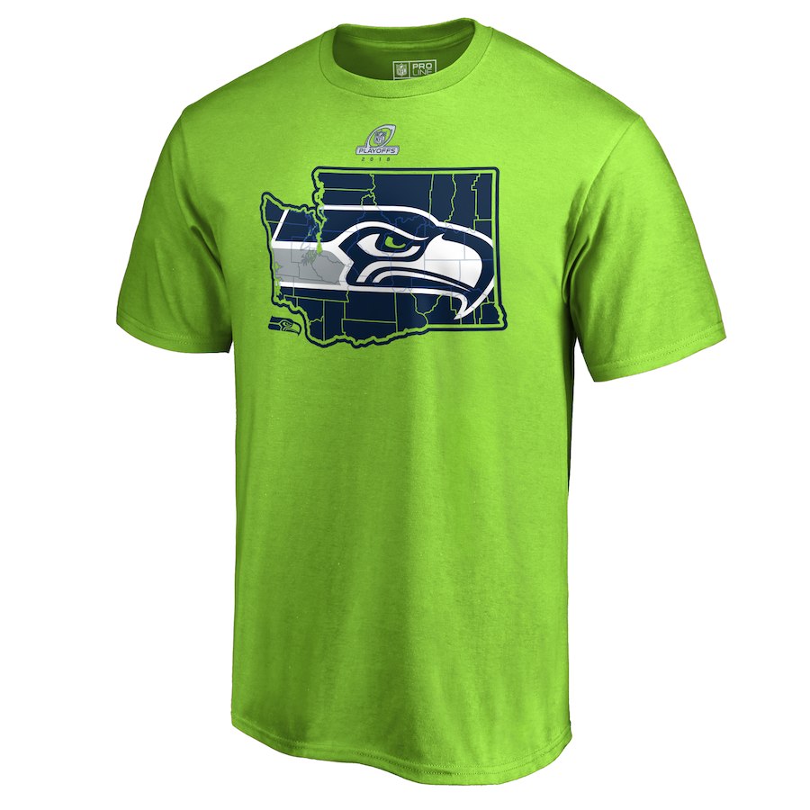 Seahawks Green 2018 NFL Playoffs Men's T-Shirt Seahawks Green 2018 NFL Playoffs Men's T-Shirt