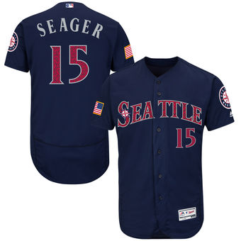 Seattle Mariners Kyle Seager Majestic Fashion Stars & Stripes FlexBase Player Jersey - Navy Seattle Mariners Kyle Seager Majestic Fashion Stars & Stripes FlexBase Player Jersey - Navy