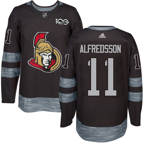Senators #11 Daniel Alfredsson Black 1917-2017 100th Anniversary Stitched NHL Jersey Senators #11 Daniel Alfredsson Black 1917-2017 100th Anniversary Stitched NHL Jersey