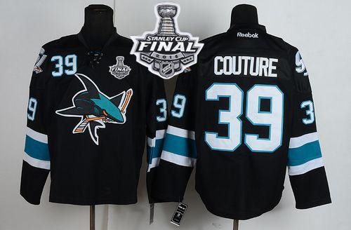 Sharks #39 Logan Couture Black 2016 Stanley Cup Final Patch Stitched NHL Jersey Sharks #39 Logan Couture Black 2016 Stanley Cup Final Patch Stitched NHL Jersey