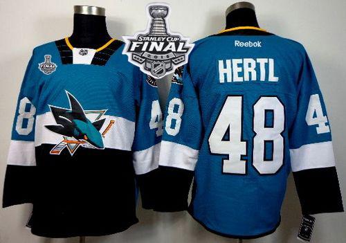 Sharks #48 Tomas Hertl Teal Black 2015 Stadium Series 2016 Stanley Cup Final Patch Stitched NHL Jersey Sharks #48 Tomas Hertl Teal Black 2015 Stadium Series 2016 Stanley Cup Final Patch Stitched NHL Jersey
