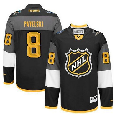 Sharks #8 Joe Pavelski Black 2016 All Star Stitched NHL Jersey