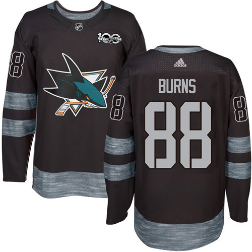 Sharks #88 Brent Burns Black 1917-2017 100th Anniversary Stitched NHL Jersey Sharks #88 Brent Burns Black 1917-2017 100th Anniversary Stitched NHL Jersey