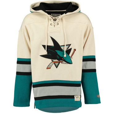 Sharks Cream Men's Customized All Stitched Sweatshirt Sharks Cream Men's Customized All Stitched Sweatshirt