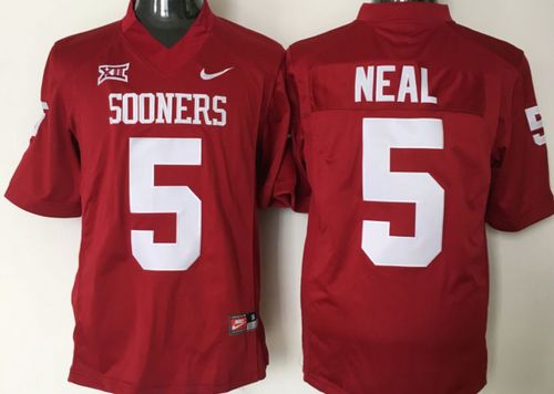 Sooners #5 Durron Neal Red XII Stitched NCAA Jersey