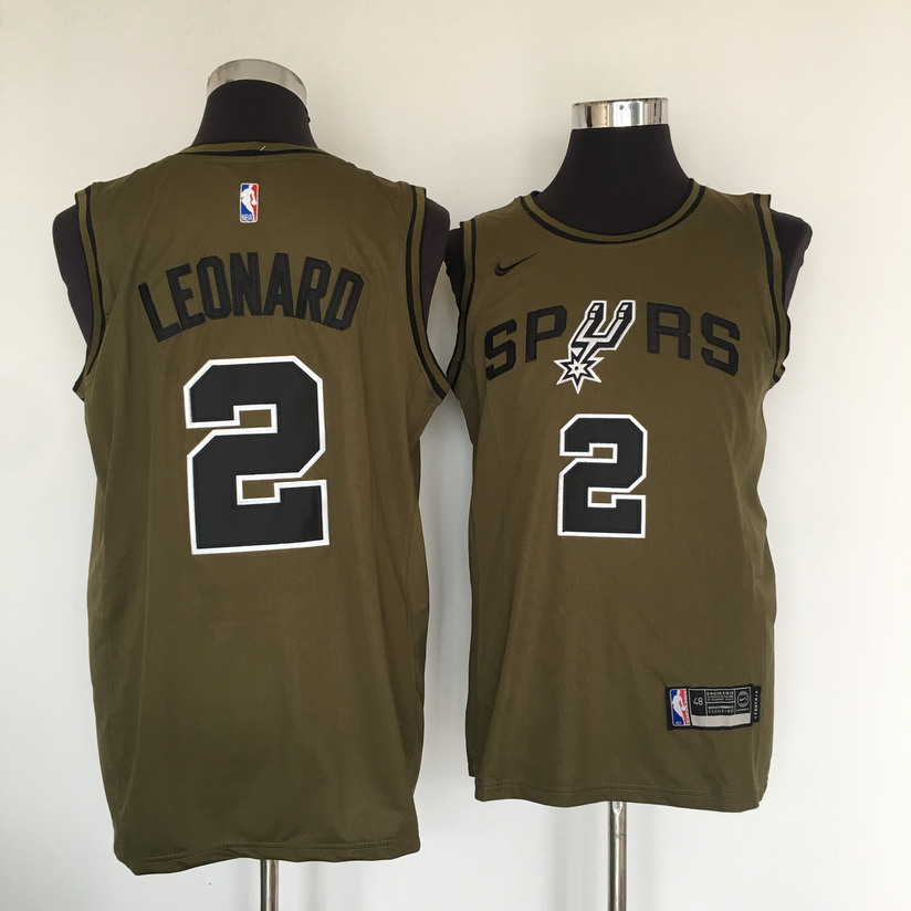 Spurs #2 Kawhi Leonard Olive Nike Swingman Jersey Spurs #2 Kawhi Leonard Olive Nike Swingman Jersey